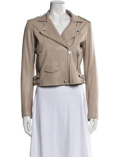 Pre-owned Iro Leather Biker Jacket In Brown