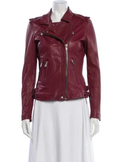 Pre-owned Iro Leather Biker Jacket In Brown