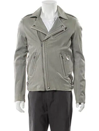 Pre-owned Iro Leather Biker Jacket In Gray