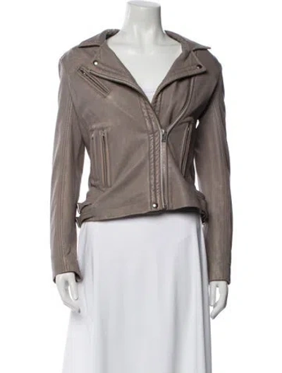 Pre-owned Iro Leather Biker Jacket In Multi