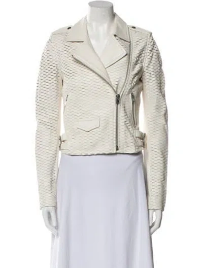 Pre-owned Iro Leather Biker Jacket In Neutral