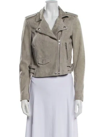 Pre-owned Iro Leather Biker Jacket In Neutral
