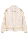 Iro Leather Biker Jacket In Neutrals