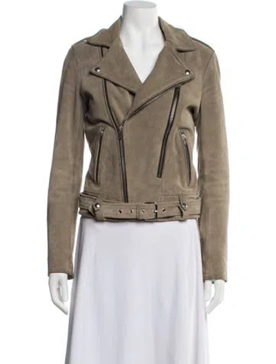 Pre-owned Iro Leather Biker Jacket In Neutrals