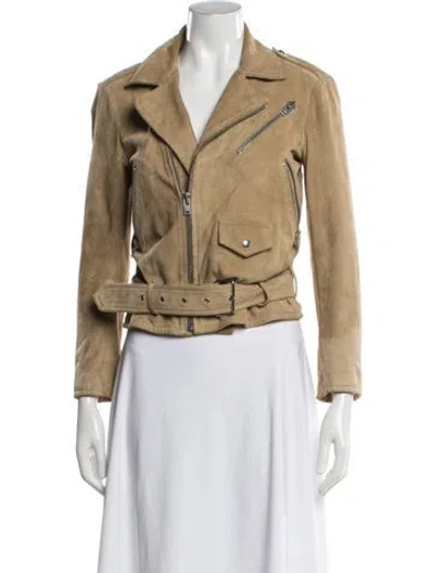 Pre-owned Iro Leather Biker Jacket In Neutrals