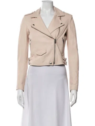 Pre-owned Iro Leather Biker Jacket In Neutrals