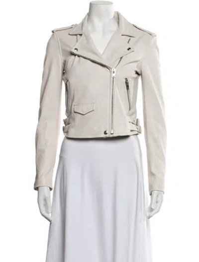 Pre-owned Iro Leather Biker Jacket In Neutrals