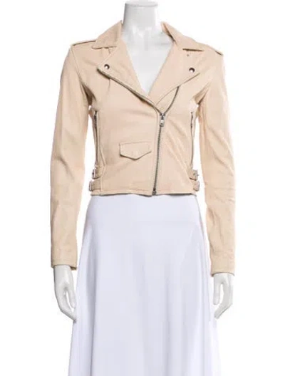 Pre-owned Iro Leather Biker Jacket In Pink