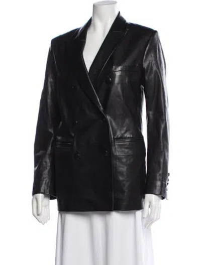 Pre-owned Iro Leather Blazer In Black