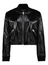 Iro Leather Bomber Jacket In Black