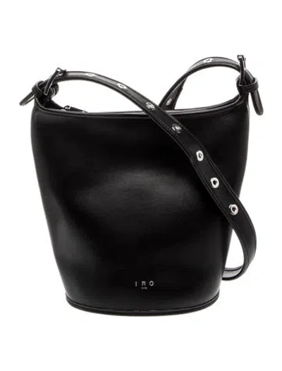 Pre-owned Iro Leather Bucket Bag In Black