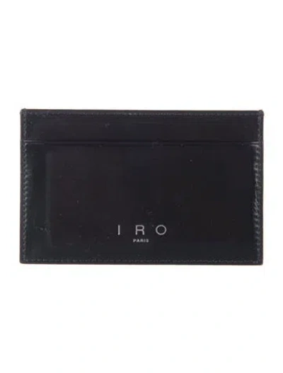 Pre-owned Iro Leather Card Holder In Black