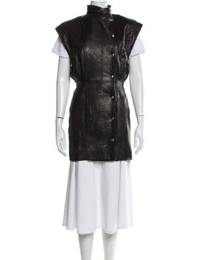 Pre-owned Iro Leather Coat In Brown