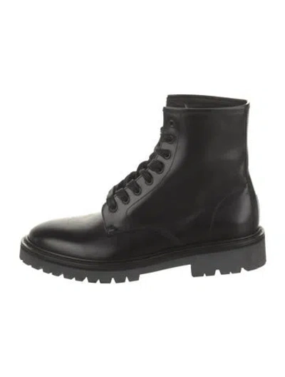 Pre-owned Iro Leather Combat Boots In Black