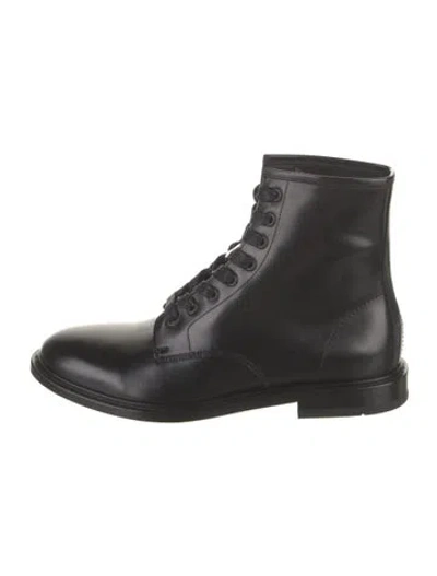 Pre-owned Iro Leather Combat Boots In Black