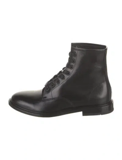 Pre-owned Iro Leather Combat Boots In Black