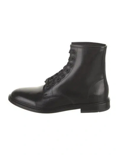 Pre-owned Iro Leather Combat Boots In Black