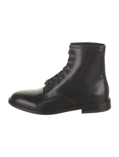 Pre-owned Iro Leather Combat Boots In Black