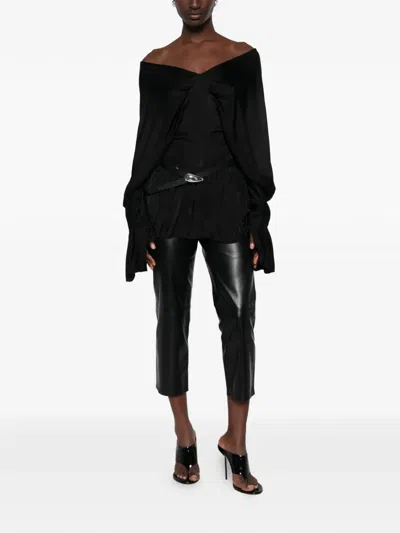 Iro Leather Cropped Trousers In Multi
