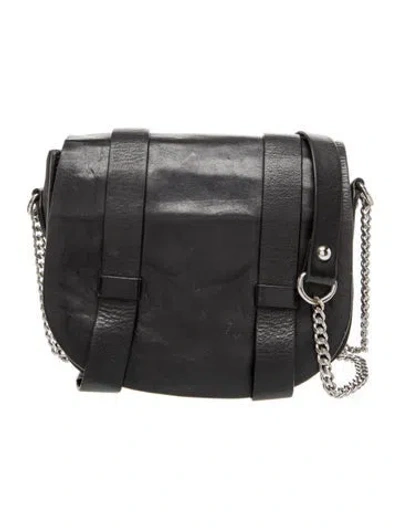 Pre-owned Iro Leather Crossbody Bag In Black