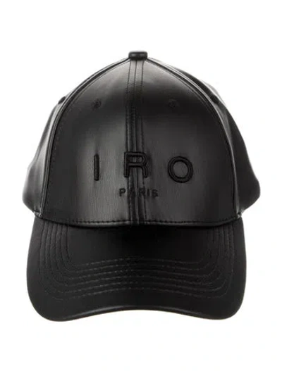 Pre-owned Iro Leather Dad Hat W/tags In Black