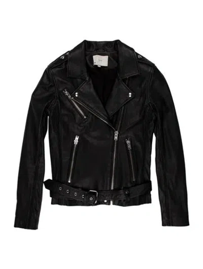 Pre-owned Iro Leather Jacket In Black