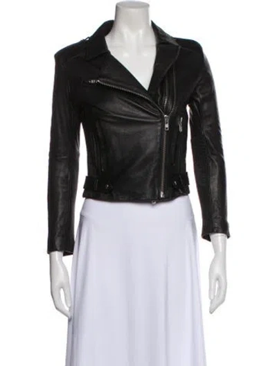 Pre-owned Iro Leather Jacket In Black