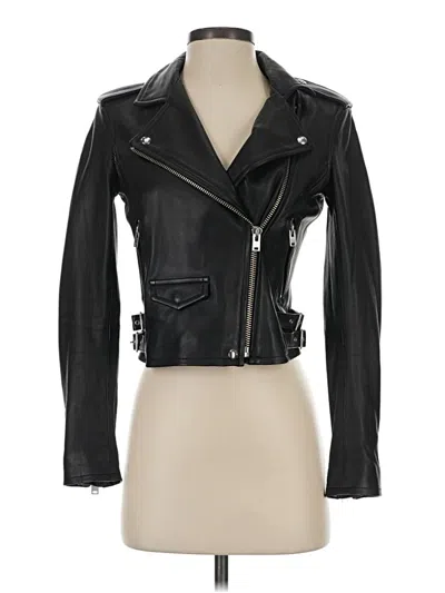 Pre-owned Iro Leather Jacket In Black