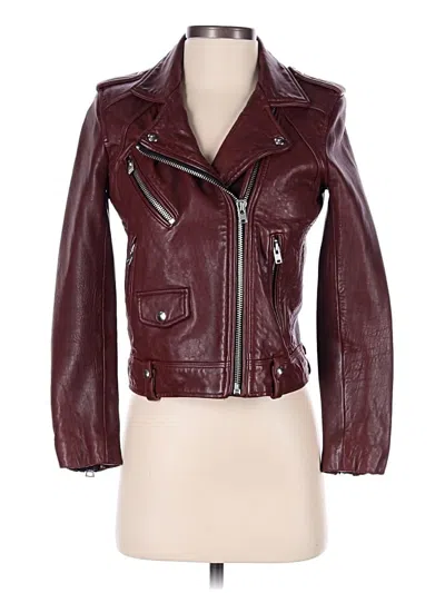 Pre-owned Iro Leather Jacket In Blue