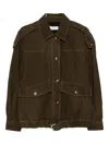 Iro Long-sleeved Casual Jacket In Brown