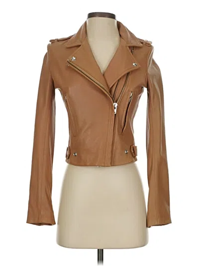 Pre-owned Iro Leather Jacket In Brown