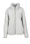 Iro Leather Jacket - Light Grey In White