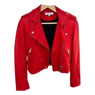 Pre-owned Iro Leather Jacket In Red