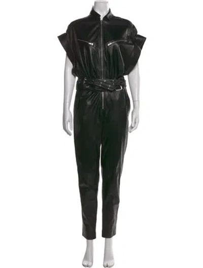 Pre-owned Iro Leather Jumpsuit In Black
