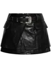 Iro Leather Mini Skirt In Black