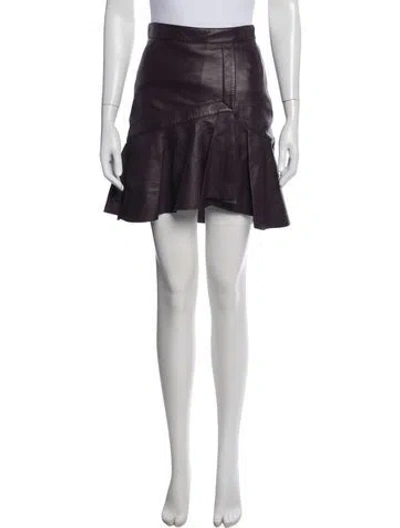 Pre-owned Iro Leather Mini Skirt In Black