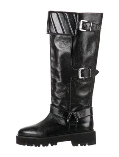 Pre-owned Iro Leather Moto Boots In Black
