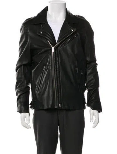 Pre-owned Iro Leather Moto Jacket In Black