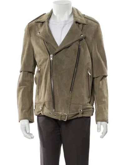 Pre-owned Iro Leather Moto Jacket In Neutral