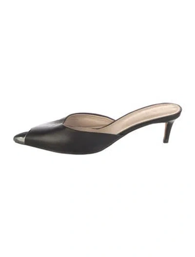 Pre-owned Iro Leather Mules In Black