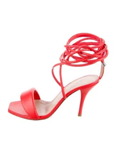 Pre-owned Iro Leather Sandals In Red