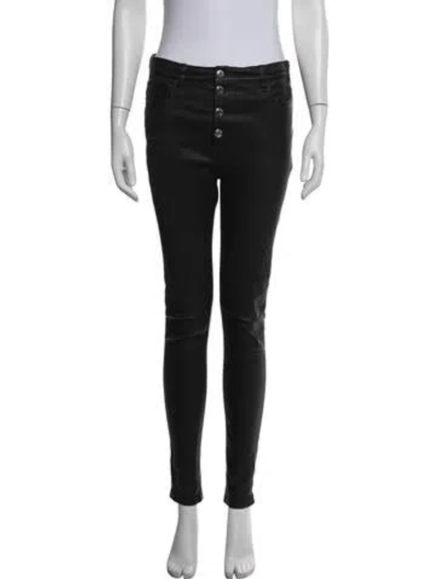 Pre-owned Iro Leather Skinny Leg Pants In Black