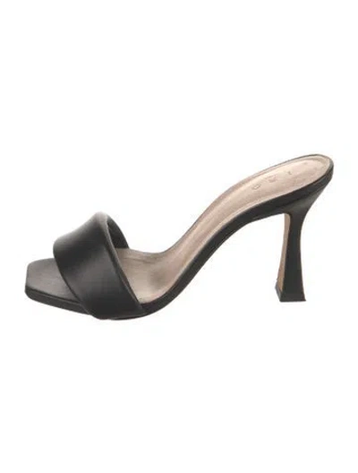 Pre-owned Iro Leather Slides In Black