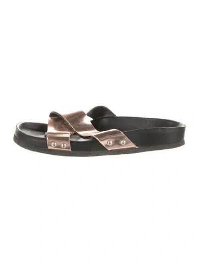 Pre-owned Iro Leather Slides In Multicolor