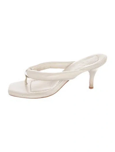 Pre-owned Iro Leather Slides In Neutral