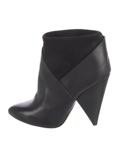 Pre-owned Iro Leather Sock Boots In Black