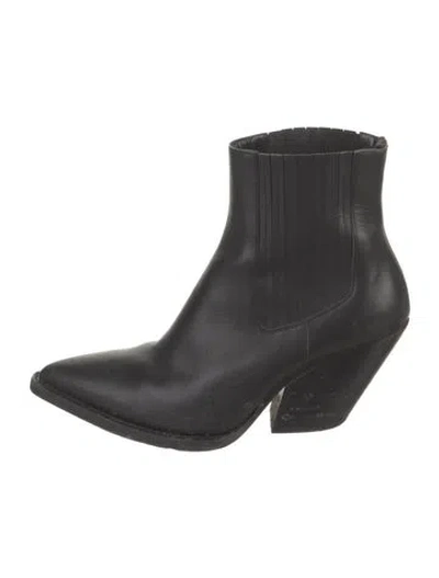 Pre-owned Iro Leather Sock Boots In Black