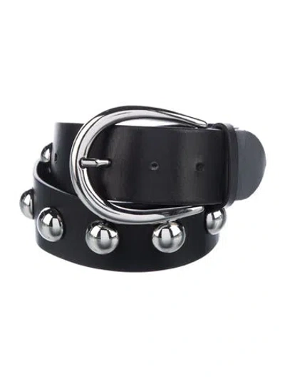 Pre-owned Iro Leather Studded Accents Belt In Black