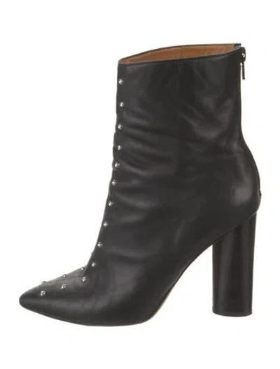 Pre-owned Iro Leather Studded Accents Boots In Black