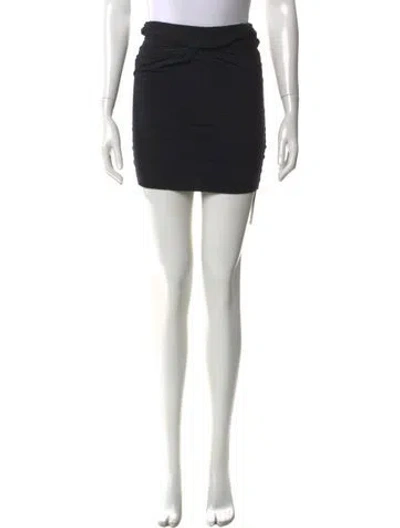 Pre-owned Iro Leather Trim Embellishment Mini Skirt In Black